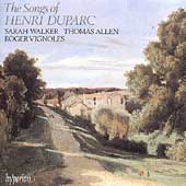 Album artwork for Duparc: Songs / Sarah Walker, Thomas Allen, Roger