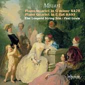 Album artwork for Mozart: Piano Quartets K478 & K493 (Lewis)