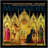 Album artwork for Westminster Cathedral Choir: Miserere / Baker