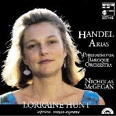 Album artwork for Handel: Arias / Lorraine Hunt, Nicholas McGegan