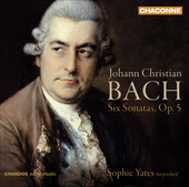 Album artwork for J.C. Bach: Six Harpsichord Sonatas, Op.5 (Yates)