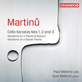 Album artwork for Martinu: Cello Sonatas Nos 1, 2 and 3 / Watkins