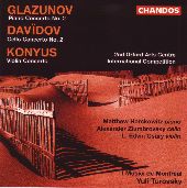 Album artwork for Glazunov/Davidov/Konyus: Concertos
