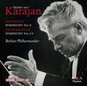 Album artwork for Karajan conducts Beethoven & Shostakovich