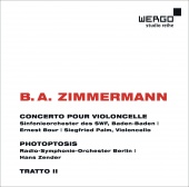 Album artwork for Zimmermann: Cello Concerto, Photoptosis, Tratto II