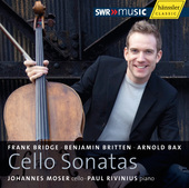 Album artwork for Cellos Sonatas by Britten, Bridge, and Bax / Moser