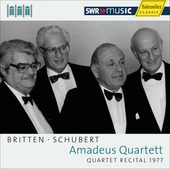 Album artwork for Amadeus Quartet: Recital 1977, Schubert, Britten
