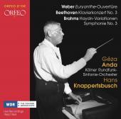 Album artwork for Weber, Beethoven & Brahms: Orchestral Works (Live)