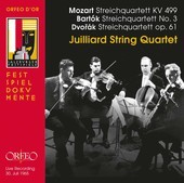 Album artwork for Juilliard String Quartet play Mozart, Dvorak & Bar
