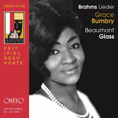 Album artwork for Brahms: Lieder / Grace Bumbry