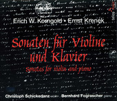 Album artwork for Korngold / Krenek: Sonatas for Violin and Piano