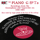 Album artwork for The Piano G&T's, Volume 1: Vladimir de Pachmann,