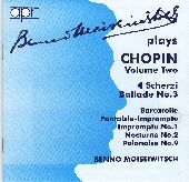 Album artwork for Benno Moiseiwitsch plays Chopin, Volume Two