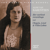 Album artwork for Aline van Barentzen - Her earliest recordings and