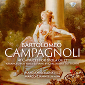 Album artwork for Campagnoli: 41 Caprices for Viola