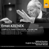 Album artwork for Krenek: Complete Piano Concertos, Vol. 1