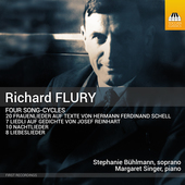 Album artwork for Richard Flury: Four Song Cycles
