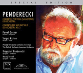 Album artwork for Penderecki: Viola Concerto, Violin Concerto #2