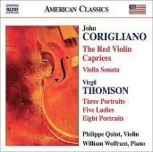 Album artwork for Corigliano: Red Violin Caprices, Thomson: Eight Po