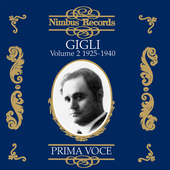 Album artwork for GIGLI VOLUME 2 1925 - 1940