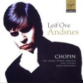 Album artwork for Chopin: 3 Sonatas, 5 Etudes, 4 Mazurkas / Andsnes