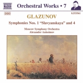 Album artwork for GLAZUNOV: Symphonies Nos. 1 and 4