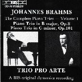 Album artwork for Brahms - Piano Trios, Volume 1