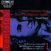Album artwork for CANTATAS BWV 4, 150 & 196 Vol 1