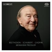 Album artwork for Menahem Pressler plays Beethoven, Schubert & Chopi