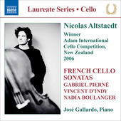 Album artwork for French Cello Sonatas : Nicholas Altstaedt