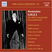 Album artwork for GIGLI - THE 1955 CARNEGIE HALL FAREWELL RECITALS
