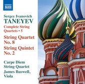 Album artwork for Taneyev: Complete String Quartets, Vol. 5