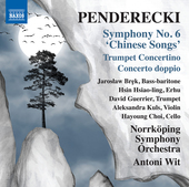 Album artwork for Penderecki: Symphony No. 6, 'Chinese Songs', Trump
