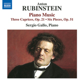 Album artwork for Rubinstein: Piano Music – 3 Caprices, Op. 21 & 6