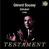 Album artwork for GERARD SOUZAY SINGS SCHUBERT LIEDER