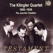 Album artwork for KLINGLER QUARTET, THE (1905-1936) - THE JOACHIM TR