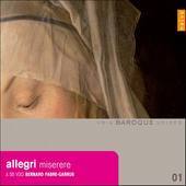 Album artwork for Allegri: Miserere / Bernard Fabre-Garrus, A Sei Vo