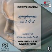 Album artwork for Beethoven: SYMPHONIES 1 & 2 / Marriner