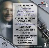 Album artwork for CPE Bach & Vivaldi: 4 Oboe Concertos (Holliger)