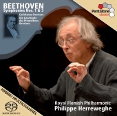 Album artwork for Beethoven: Symphonies No 1 & 3, Herreweghe