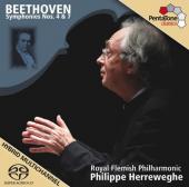 Album artwork for Beethoven: Symphonies Nos. 4 & 7 / Herreweghe