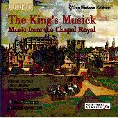 Album artwork for MUSIC FROM THE ROYAL CHAPEL: 'THE KING'S MUSICK